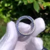 Tanzanite Blue Sapphire Twist Wedding Band