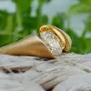 2ct Oval Cut Matte Finish Modern Engagement Ring