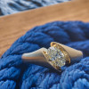 2ct Oval Cut Matte Finish Modern Engagement Ring