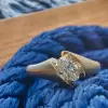 2ct Oval Cut Matte Finish Modern Engagement Ring