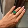 12ct Asscher Cut Emerald Bold Engagement Ring