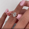5ct Oval Cut White Sapphire Simple Engagement Ring