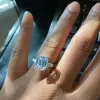 5ct Emerald Cut White Sapphire Engagement Ring