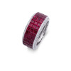 8.5ctw Princess Cut Three Row Wedding Band