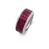 8.5ctw Princess Cut Three Row Wedding Band