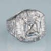 9.5ct Asscher Cut Bold Men's Cocktail Ring