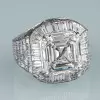 9.5ct Asscher Cut Bold Men's Cocktail Ring