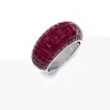 10CTW Princess Cut Ruby Dome Ring