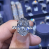 6ct Oval Cut White Sapphire Classic Engagement Ring