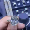 6ct Oval Cut White Sapphire Classic Engagement Ring