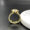 2.5ct Tension Set Round Cut White Sapphire Engagement Ring