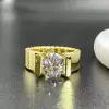 2.5ct Tension Set Round Cut White Sapphire Engagement Ring