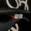 6ctw Cushion Cut White Sapphire Stud Earrings