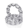 Handmade Cushion Cut Sterling Silver Eternity Wedding Band