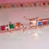22.5ctw Multicolor Sapphire Tennis Bracelet