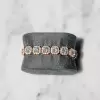 Clustered White Sapphire Unisex Tennis Bracelet