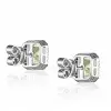 6ctw Princess Cut Yellow Sapphire Stud Earrings