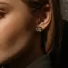 6ctw Princess Cut Yellow Sapphire Stud Earrings