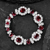 39ctw White Sapphire and Ruby Vintage Bracelet