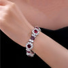 39ctw White Sapphire and Ruby Vintage Bracelet