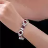 39ctw White Sapphire and Ruby Vintage Bracelet