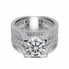 5.5ct Round Cut White Sapphire Engagement Ring