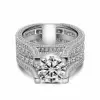 5.5ct Round Cut White Sapphire Engagement Ring