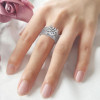 5.5ct Round Cut White Sapphire Engagement Ring