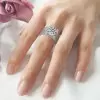 5.5ct Round Cut White Sapphire Engagement Ring