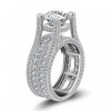 5.5ct Round Cut White Sapphire Engagement Ring