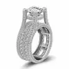 5.5ct Round Cut White Sapphire Engagement Ring