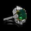 5.6ct Asscher Cut Emerald Vintage Engagement Ring