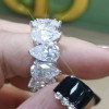 12ctw Pear Cut White Sapphire Eternity Ring