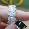 12ctw Pear Cut White Sapphire Eternity Ring