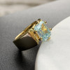 2.5ct Simple Classic Emerald Cut Aquamarine Engagement Ring