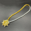 20ct Cushion Cut Yellow Sapphire Statement Necklace