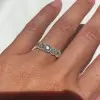 3.55ct Five-Stone Round Cut White Sapphire Wedding Band