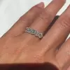 3.55ct Five-Stone Round Cut White Sapphire Wedding Band
