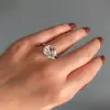 3ct Heart Cut White Sapphire Engagement Ring