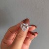 3ct Heart Cut White Sapphire Engagement Ring