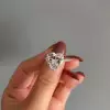 3ct Heart Cut White Sapphire Engagement Ring