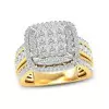 4ct Princess Cut White Sapphire Engagement Ring in Gold