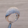 2.8ctw Round Cut Paved Dome Cocktail Ring