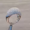 2.8ctw Round Cut Paved Dome Cocktail Ring