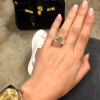 8ct Cushion Cut Champagne Sapphire Engagement Ring