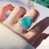 14ct Pear Cut Paraiba Tourmaline Cocktail Ring