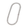 Clustered White Sapphire Unisex Halo Statement Necklace