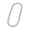 Clustered White Sapphire Unisex Halo Statement Necklace