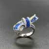 Invisible Set Baguette Cut Ruby Bow Ring