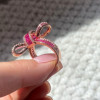 Invisible Set Baguette Cut Ruby Bow Ring